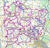 Landkreis Meissen Karte